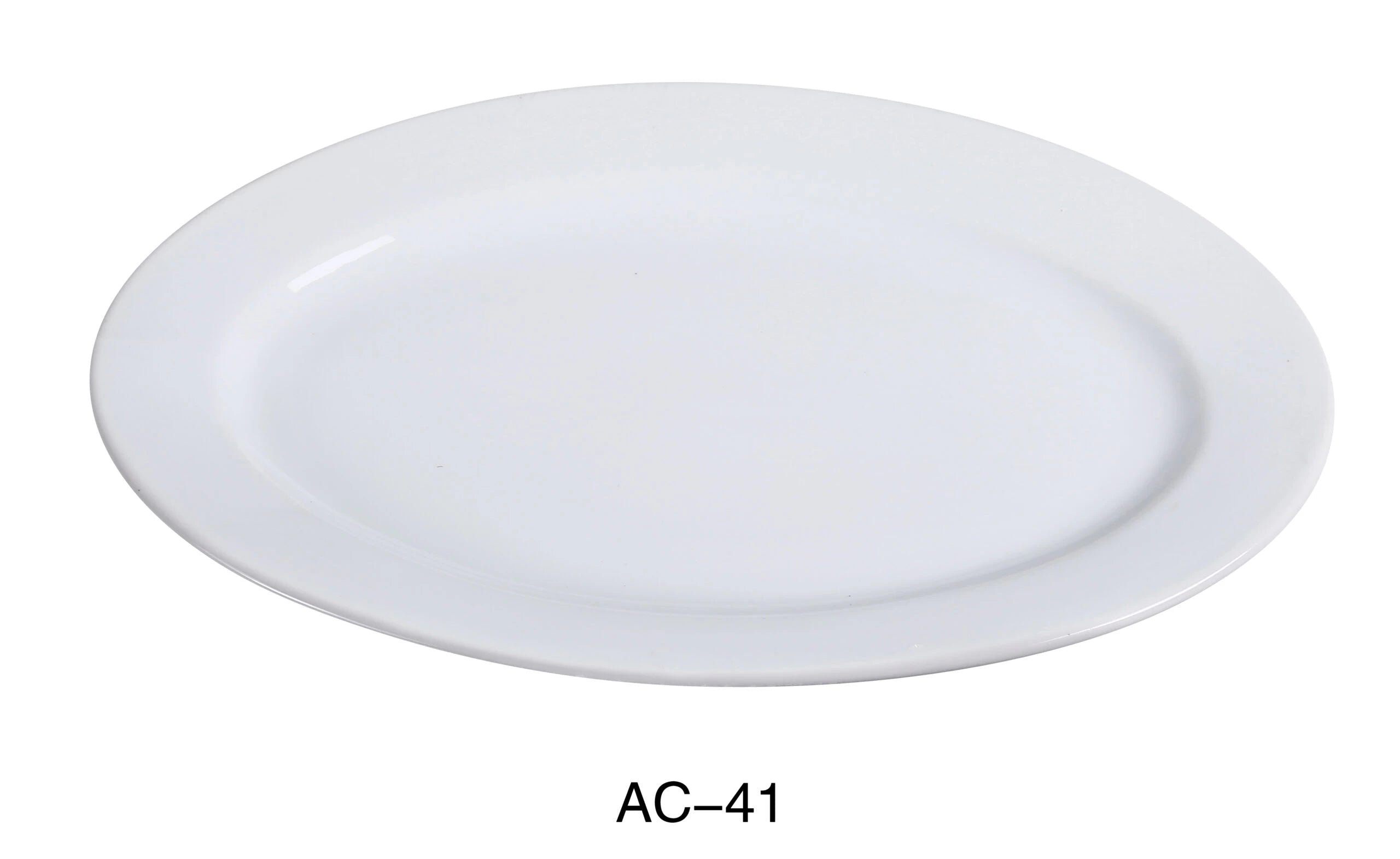 Yanco AC - 41 ABCO Platter, 13.75"‚ Length x 10"‚ Width, China, Super White Color, Pack of 12