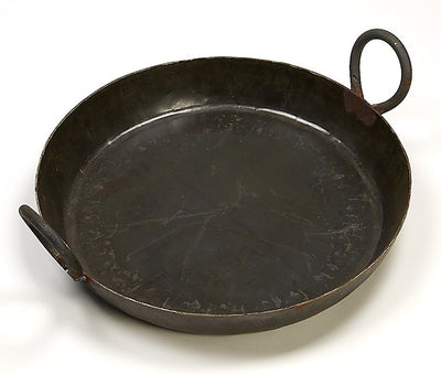 Flat Bottom Iron Jalebi Kadai Wok - 18 Inches (45.7 cm) with Handles