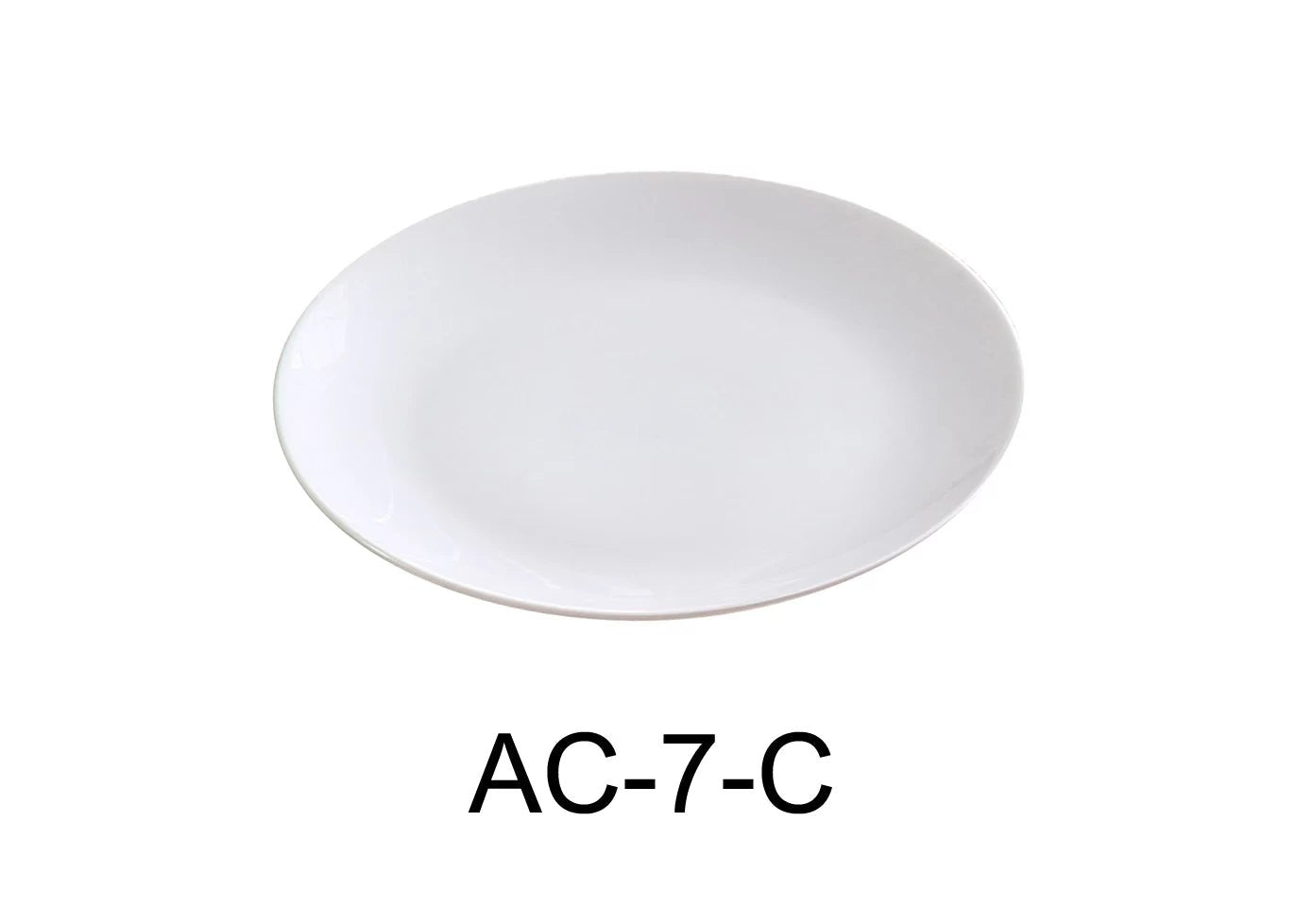 Yanco AC - 7 - C ABCO 7"‚ Coupe Plate, China, Super White, Pack of 36