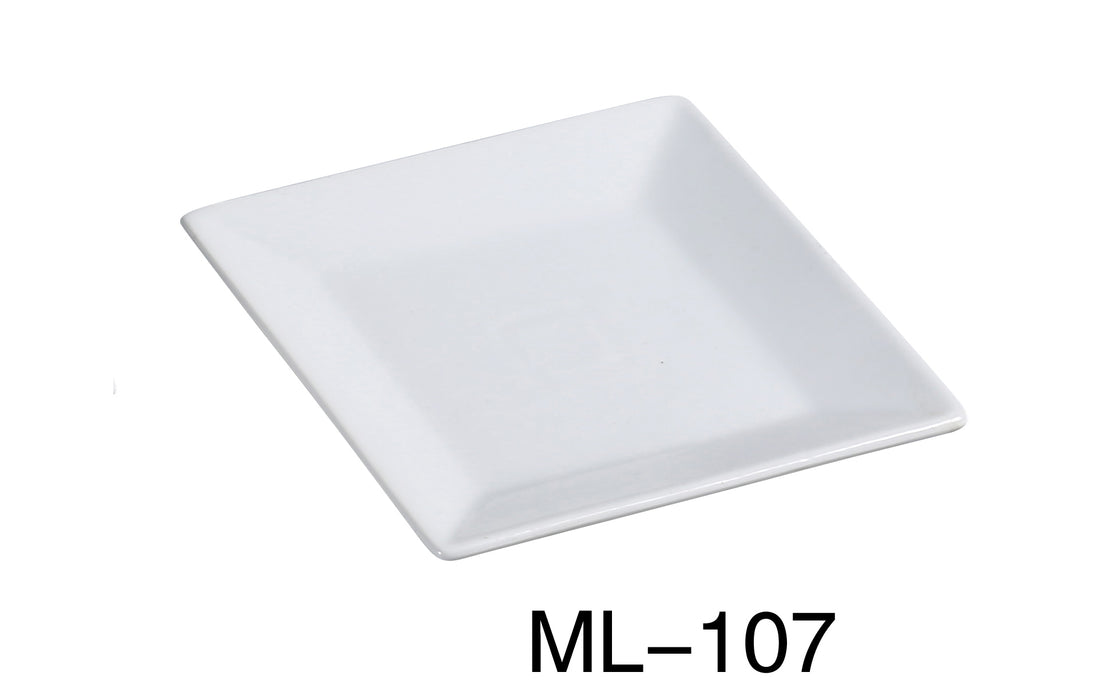Yanco ML-107 Mainland 7″ Square Plate, China, Super White, Pack of 36