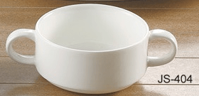 Yanco JS - 404 Jersey 4" Bouillon Cup with Handle, 10 Oz, China, Pack of 36