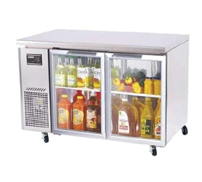 Turbo Air JUR - 48 - G - N Under Counter Reach - In Refrigerator - Double Glass Door