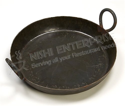 Flat Bottom Iron Jalebi Kadai Wok - 18 Inches (45.7 cm) with Handles