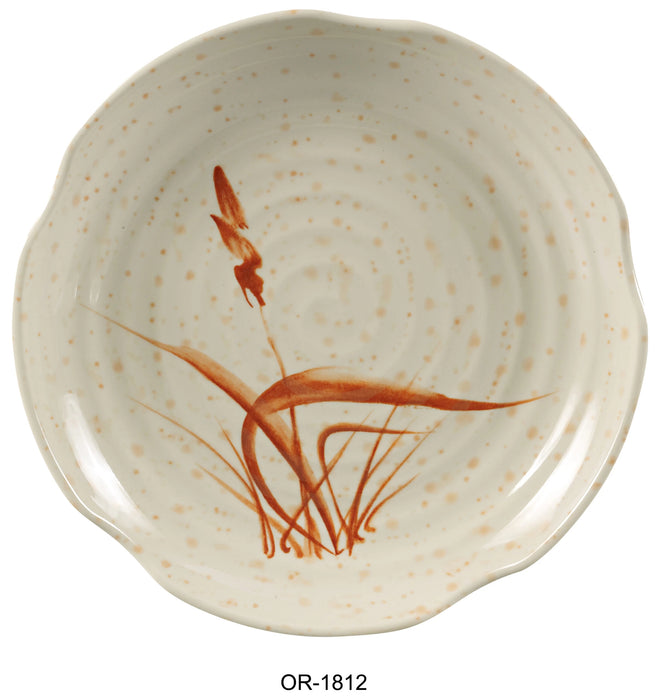 Yanco OR-1812 Orchis Lotus Shape Plate, 12″ Diameter, Melamine, Pack of 24