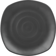 Melamine Persian Square Plate 7.5 inch Black, 12/Case, Quarter Plate