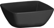 Melamine Persian Square Bowl 4 inch (10.2 cm), 6.8 Oz. Black, Pack of 12