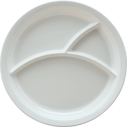 Servewell K-2002W – Melamine 3 Divided Plate Round White