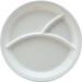 Melamine 3 Divided 10" Plate Round White