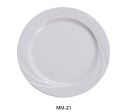 Yanco MM - 21 Miami 12"‚ Dinner Plate, China, Bone White, Pack of 12