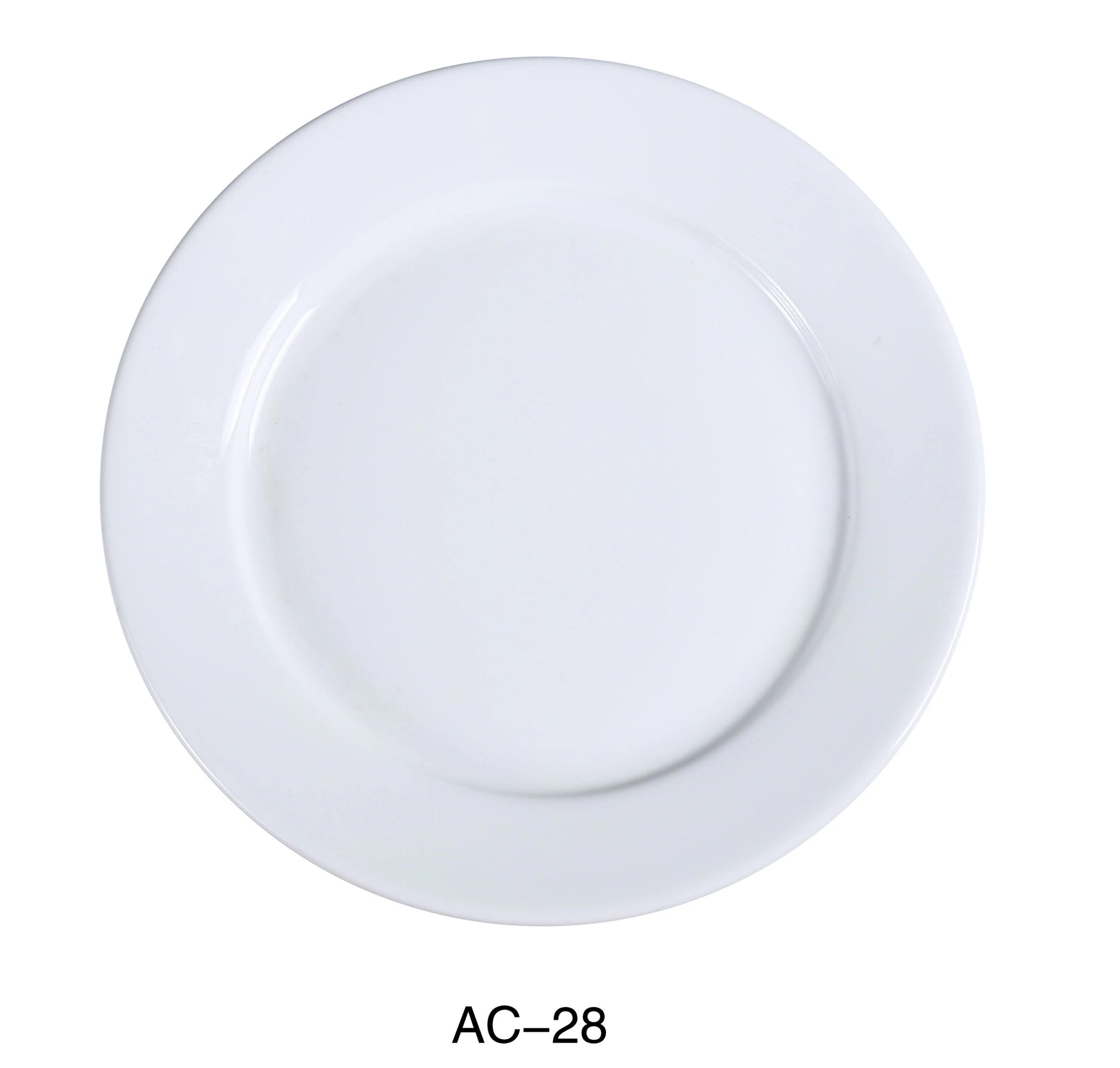 Yanco AC - 28 ABCO 20"‚ Round Plate, China, Super White, Pack of 2