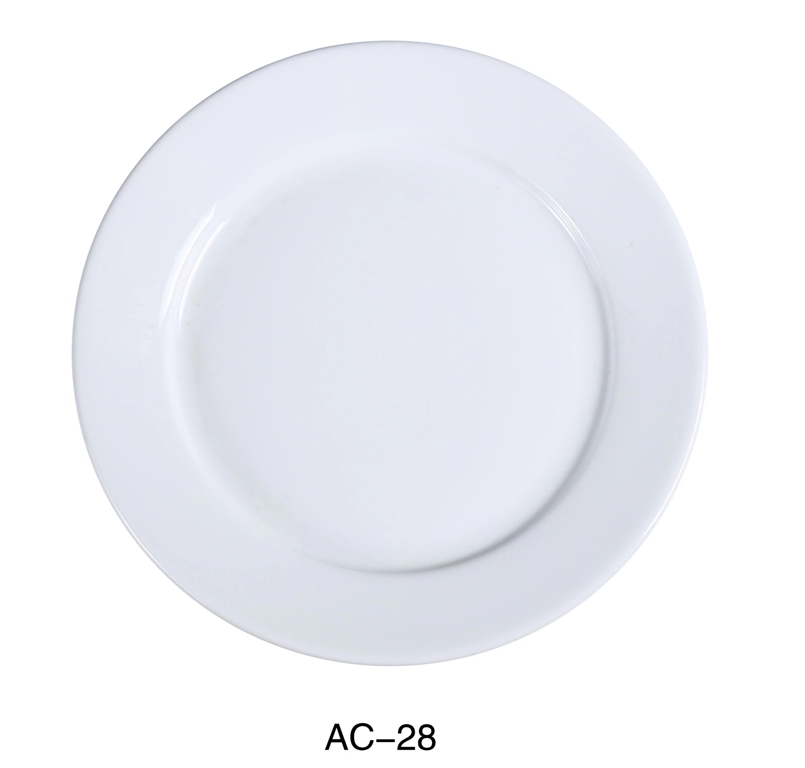 Yanco AC - 28 ABCO 20"‚ Round Plate, China, Super White, Pack of 2
