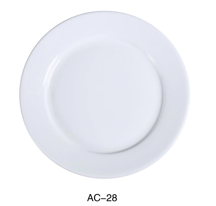 Yanco AC-28 ABCO 20″ Round Plate, China, Super White, Pack of 2