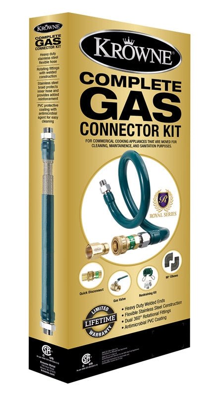 Krowne M7548K Royal Series Gas Connector Kit  48" Long in a box