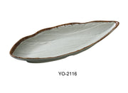 Yanco YO - 2116 Yoto 16 1/2"‚ X 7"‚ X 1 7/8"‚ OVAL DISPLAY PLATE WITH FOOT, Melamine, Matte Finish, Pack of 12