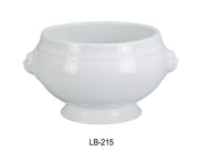 Yanco LB - 215 Lion Bouillon Bowl, 15 oz Capacity, 5.25"‚ Diameter, 3.25"‚ Height, China, Super White Color, Pack of 24