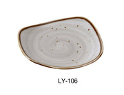 Yanco LY - 106 Lyon 5 3/4" x 3/4" Plate, Reactive Glaze, China, Beige, Pack of 36