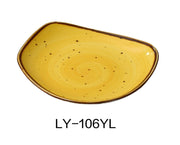 Yanco LY - 106YL Lyon 5 3/4" x 3/4" Plate, Yellow, Reactive Glaze, China, Pack of 36