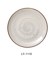 Yanco LY - 1110 Lyon 10 1/4" x 1" Coupe Plate, Reactive Glaze, China, Beige, Pack of 12