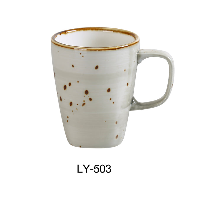 Yanco LY-503 Lyon 3 1/4" x 4" Mug, 10 Oz, Reactive Glaze, China, Beige, Pack of 36