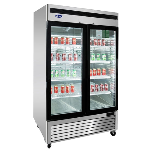 ATOSA MCF8707GR Bottom Mount 2-Glass Door Refrigerator