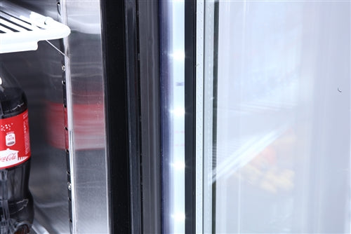ATOSA MCF8725GR - Black Exterior Glass One Door Merchandiser