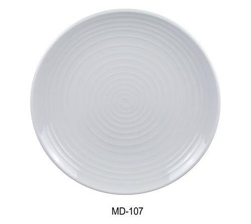 Yanco MD - 107 Milando Round Plate, 7" Diameter, Melamine, White Color, Pack of 48