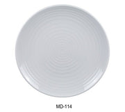 Yanco MD - 114 Milando Round Plate, 13.5" Diameter, Melamine, White Color, Pack of 12
