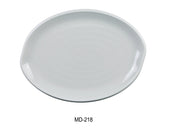Yanco MD - 218 Milando Oval Plate, 18" Length, 13" Width, Melamine, White Color, Pack of 12