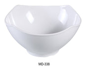 Yanco MD - 338 Milando Square Bowl, 45 oz Capacity, 8" Length, 8" Width, 3.5" Height, Melamine, White Color, Pack of 24