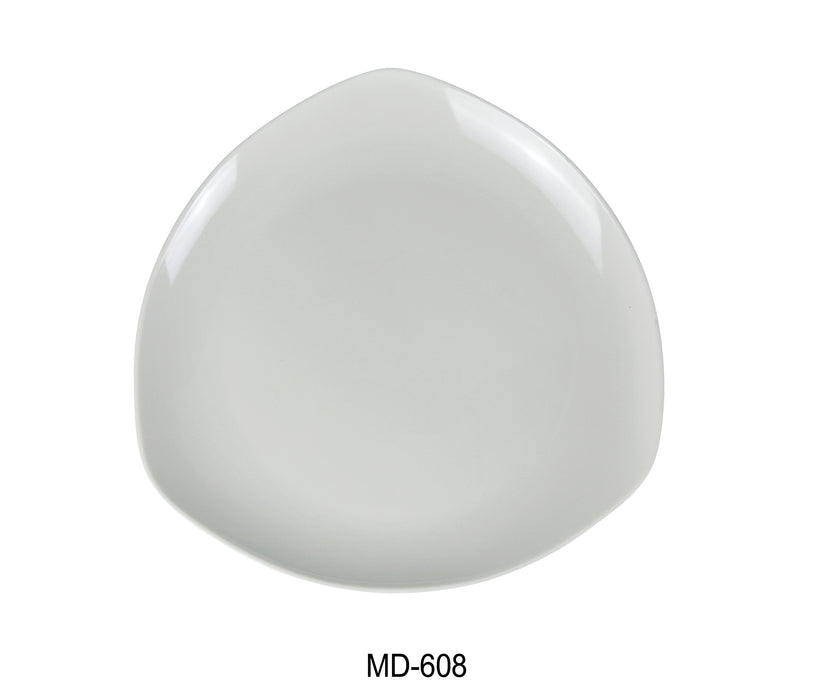Yanco MD-608 Milando 8" Triangle Coupe Plate, Melamine, White Color, Pack of 48