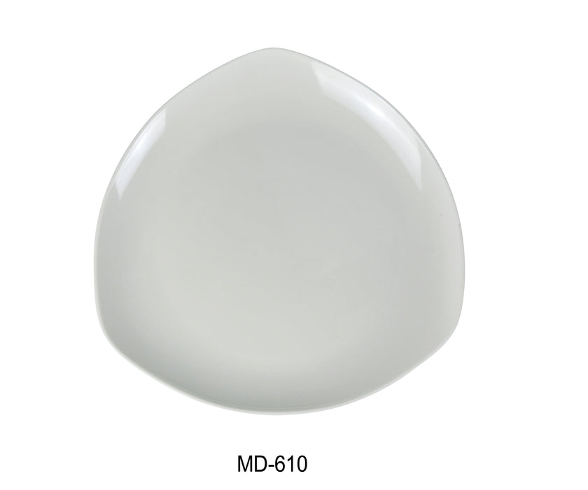 Yanco MD-610 Milando 10"  Triangle Coupe Plate, Melamine, White Color, Pack of 24