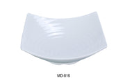 Yanco MD - 816 Milando 16" Square Bowl, 160 oz Capacity, 3.75" Height, Melamine, White Color, Pack of 12