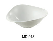 Yanco MD - 918 Milando Bowl, 3.5 qt Capacity, 18" Length, 14.5" Width, 5" Height, Melamine, White Color, Pack of 6