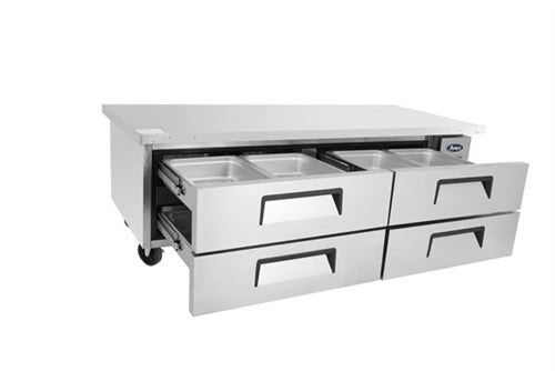 ATOSA MGF8454GR - 76 Inch 2 Drawer Refrigerated Extended Top Chef Base
