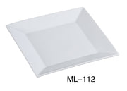 Yanco ML - 112 Mainland 12"‚ Square Plate, China, Super White, Pack of 12