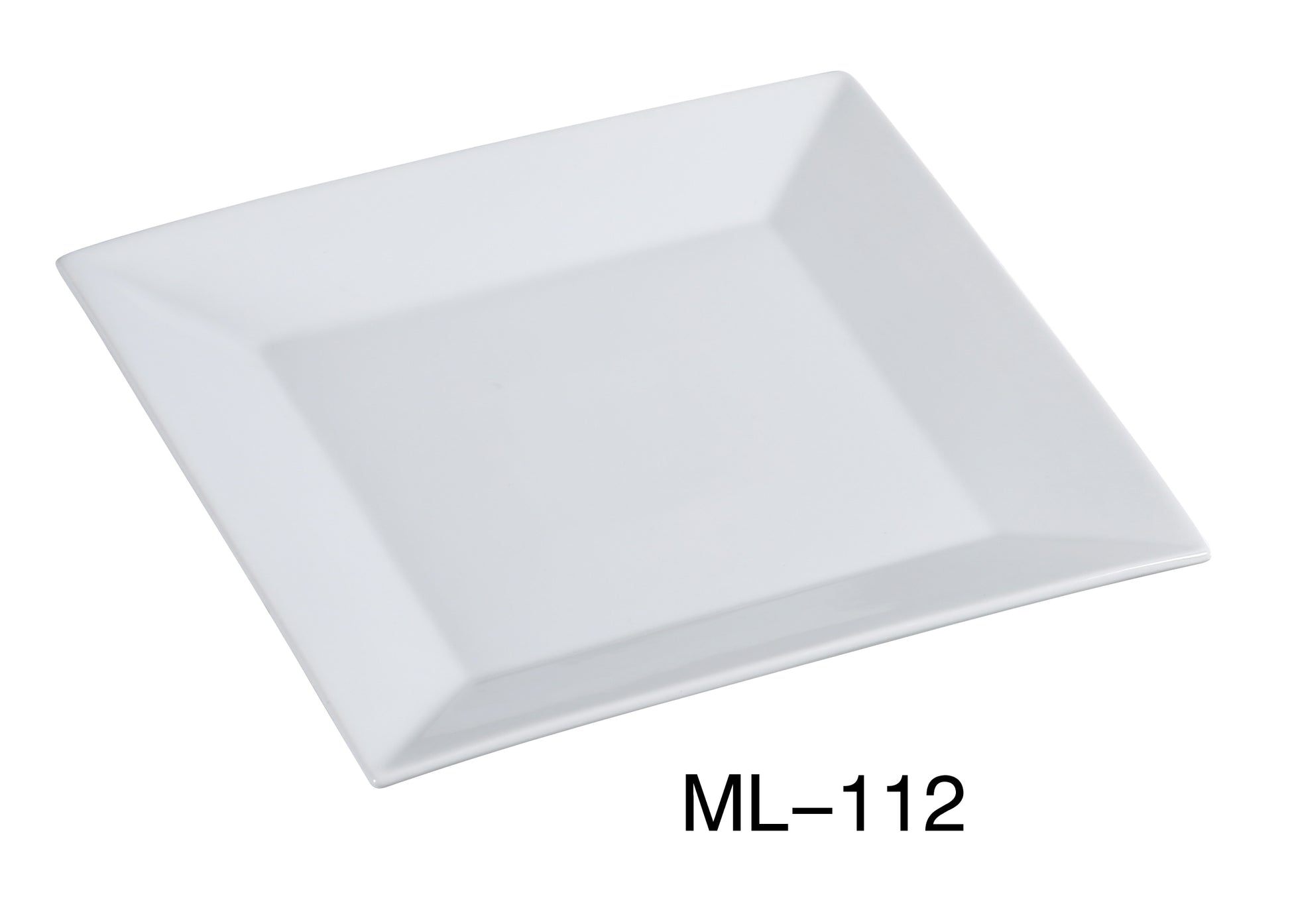 Yanco ML - 112 Mainland 12"‚ Square Plate, China, Super White, Pack of 12