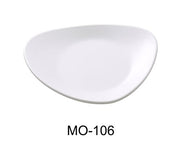 Yanco MO - 106 Moderne 6" Triangle Plate, White, Melamine, 48/case