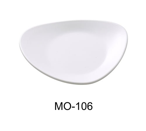 Yanco MO - 106 Moderne 6" Triangle Plate, White, Melamine, 48/case