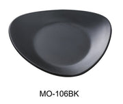 Yanco MO - 106BK Moderne 6" Triangle Plate, Black, Melamine, 48/case