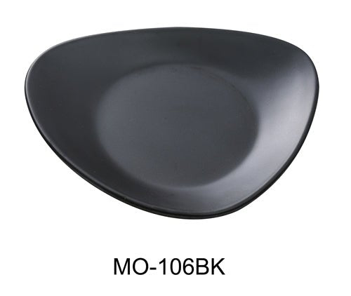 Yanco MO - 106BK Moderne 6" Triangle Plate, Black, Melamine, 48/case