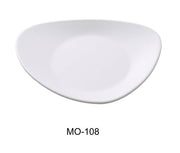 Yanco MO - 108 Moderne 8" Triangle Plate, White, Melamine, 48/case