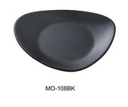 Yanco MO - 108BK Moderne 8" Triangle Plate, Black, Melamine, 48/case