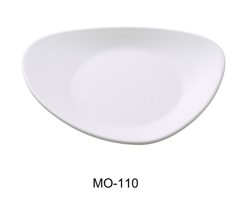Yanco MO-110 Moderne 10.5" Triangle Plate, White, Melamine, 24/case