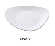 Yanco MO - 112 Moderne 12" Triangle Plate, White, Melamine, Pack of 12