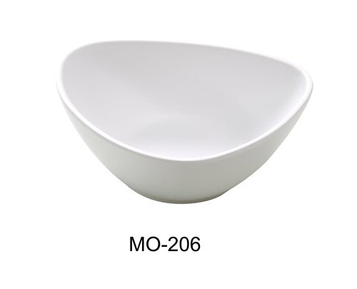 Yanco MO - 206 Moderne 6" DEEP Triangle Bowl, 12 Oz. White, Melamine, Pack of 48