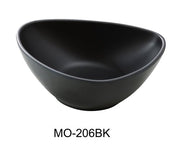 Yanco MO - 206BK Moderne 6" DEEP Triangle Bowl, 12 Oz. Black, Melamine, Pack of 48