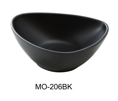 Yanco MO - 206BK Moderne 6" DEEP Triangle Bowl, 12 Oz. Black, Melamine, Pack of 48
