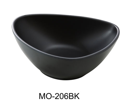 Yanco MO-206BK Moderne 6" DEEP Triangle Bowl, 12 Oz. Black, Melamine, Pack of 48