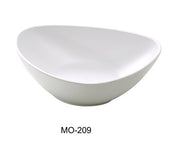 Yanco MO - 209 Moderne 9" DEEP Triangle/Soup Plate, 36 OZ, White, Melamine, Pack of 24