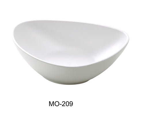 Yanco MO - 209 Moderne 9" DEEP Triangle/Soup Plate, 36 OZ, White, Melamine, Pack of 24